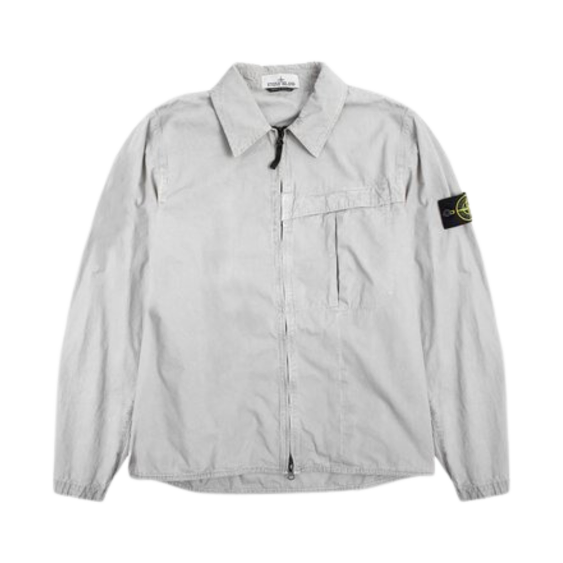 스톤 아일랜드 103WN 가먼트 다이드 집 오버셔츠 그레이 - 24FW(Stone Island 103WN Garment Dyed Zip Overshirt Grey - 24FW)