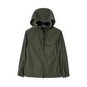 C.P. Company Chrome-R Mixed Garment Dyed Goggle Overshirt Green - 21SS