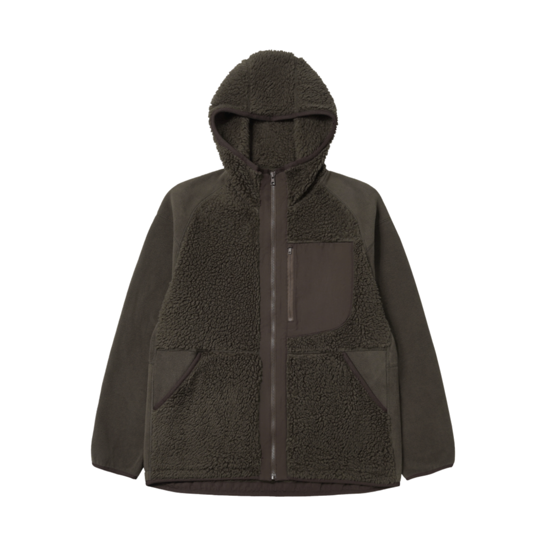 유니클로 x 화이트 마운티니어링 플리스 풀집 파카 다크 브라운 - KR(Uniqlo x White Mountaineering Fleece Full Zip Parka Dark Brown - KR)