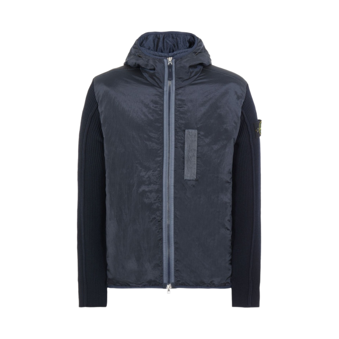 스톤 아일랜드 42730 나일론 메탈 에코닐 재생 나일론 프리마로프트 TC 앤 니트 네이비 블루 - 22FW(Stone Island 42730 Nylon Metal in Econyl Regenerated Nylon Primaloft TC and Knit Navy Blue - 22FW) - 1