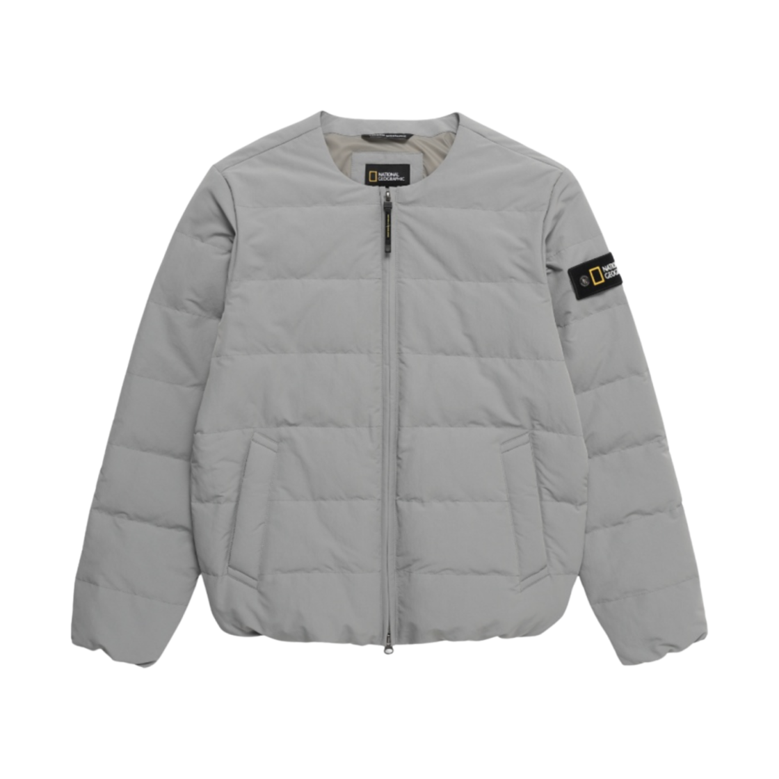 N244UDW920 National Geographic Heron U Neck Lightweight Down Jumper Lichen Khaki