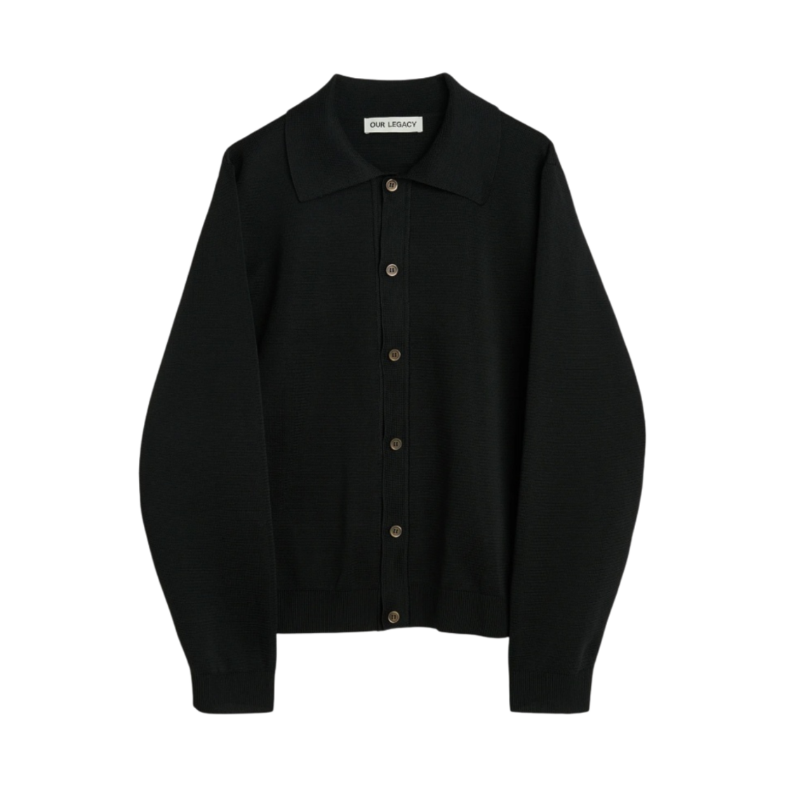 아워레가시 이브닝 폴로 슈퍼 블랙 퍼포먼스 폴리(Our Legacy Evening Polo Super Black Performance Poly)