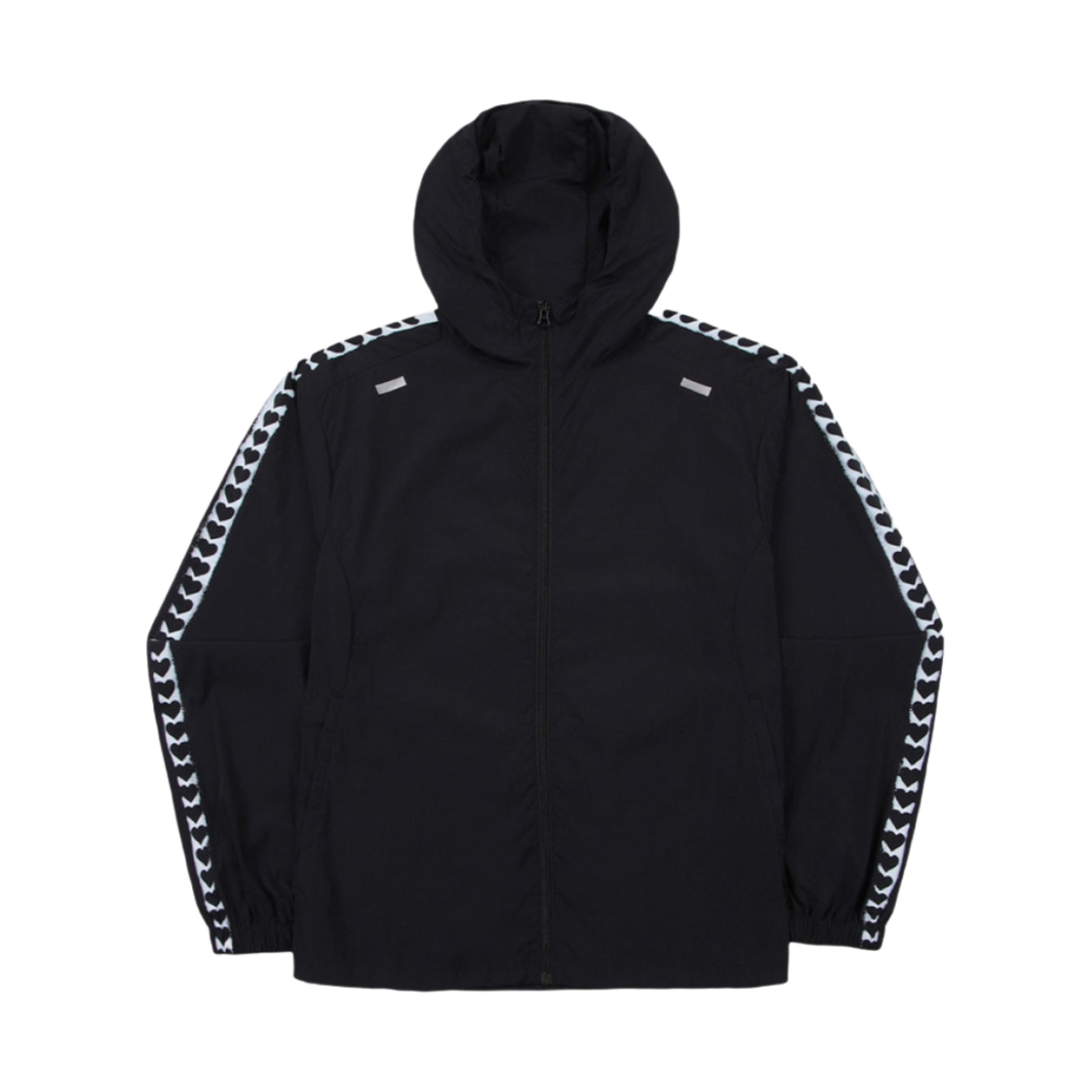 더뮤지엄비지터 x 휠라 하트 라인 윈드브레이커 블랙(The Museum Visitor x Fila Heart Line Windbreaker Black)