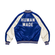 Human Made Satin Stadium Jacket Blue
