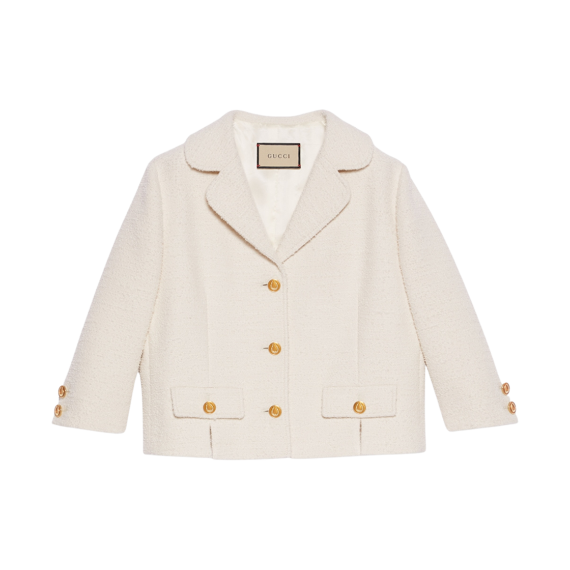 (W) 구찌 파인 부클 블렌드 자켓 아이보리((W) Gucci Fine Boucle Blend Jacket Ivory) - 1