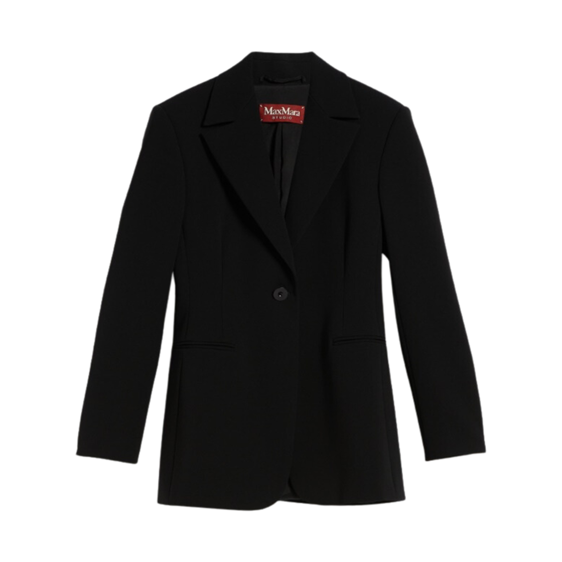 (W) 막스마라 에델 싱글 브레스티드 캐디 블레이저 블랙