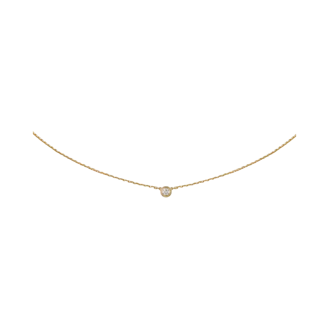 (W) 까르띠에 다무르 네클리스 XS 옐로우 골드 다이아몬드((W) Cartier D'Amour Necklace XS Yellow Gold Diamond)