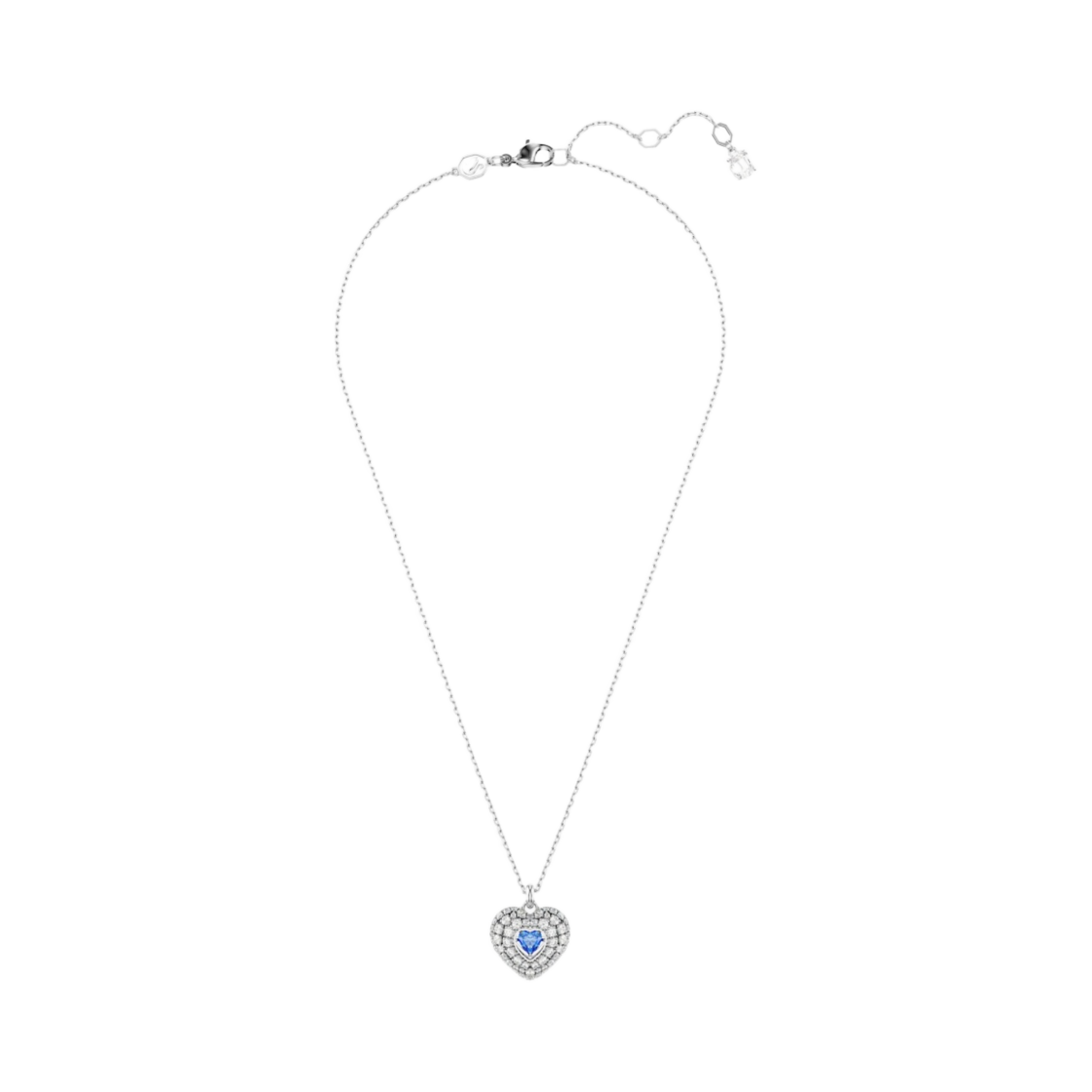 5680403 (W) Swarovski Hyperbola Pendant Heart Blue Rhodium Plated