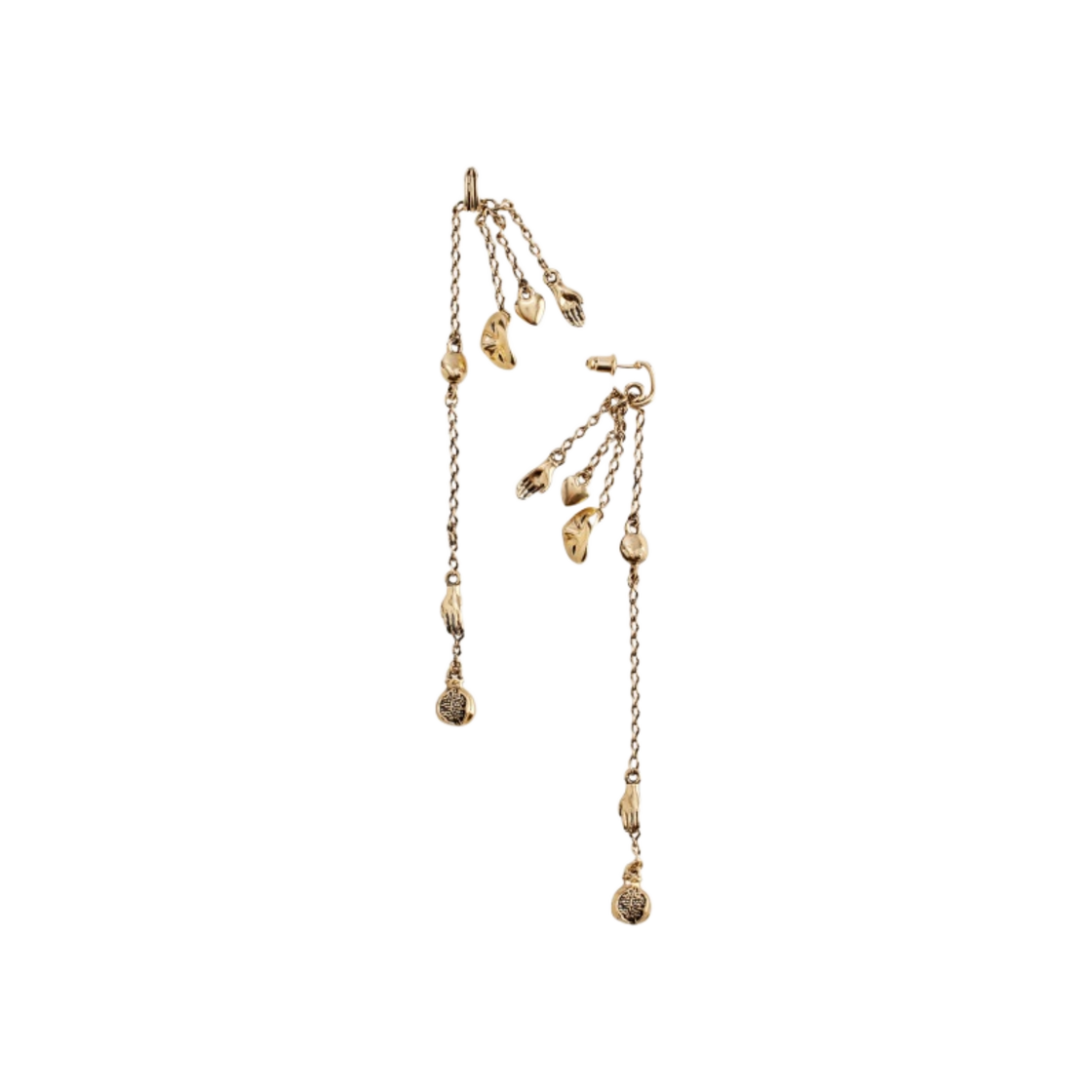 JW0016-LO036-575 (W) Lemaire Brass Estampe Earrings Old Gold