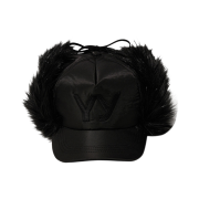 Open Yy Faux Fur Earflap Cap Black