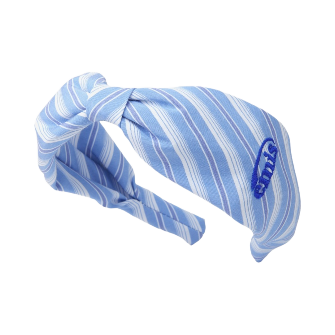이미스 핀 스트라이프 리본 헤어밴드 블루(Emis Pin Stripe Ribbon Hairband Blue) - 1