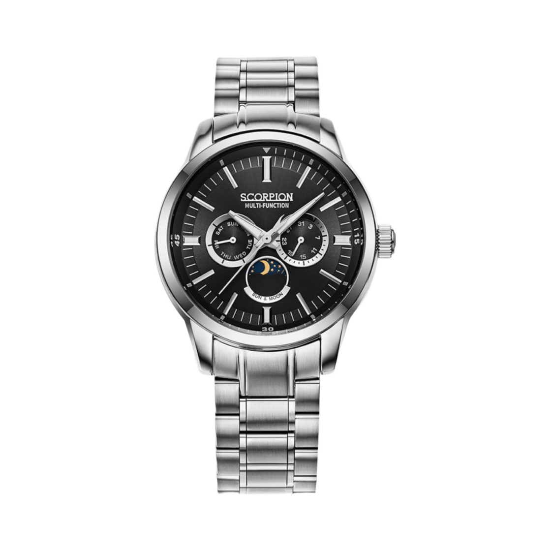 스콜피온 썬 앤 문 메탈 워치 블랙(Scorpion Sun and Moon Metal Watch Black)