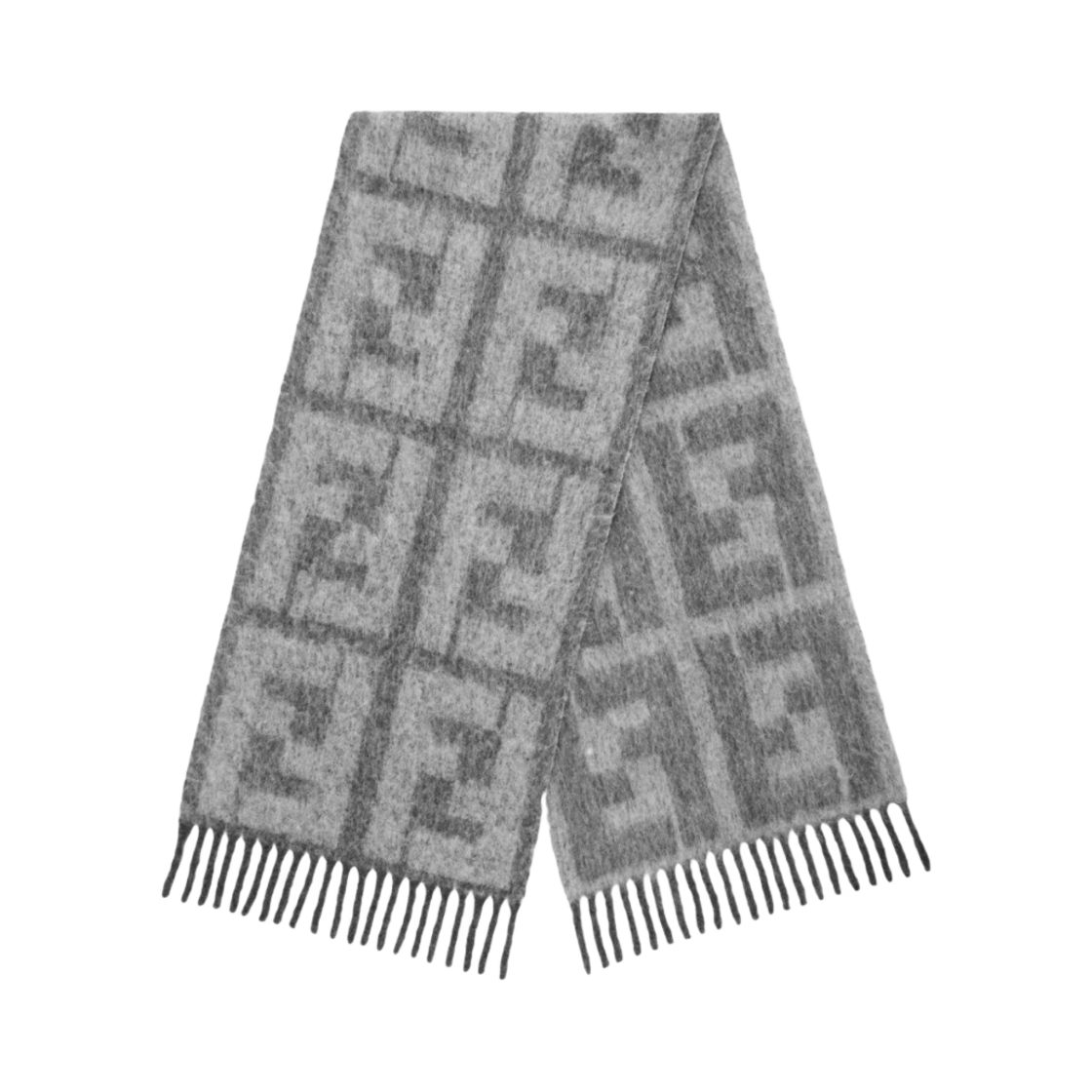 FXS729APWAF0KZJ Fendi Alpaca and Wool Scarf Grey