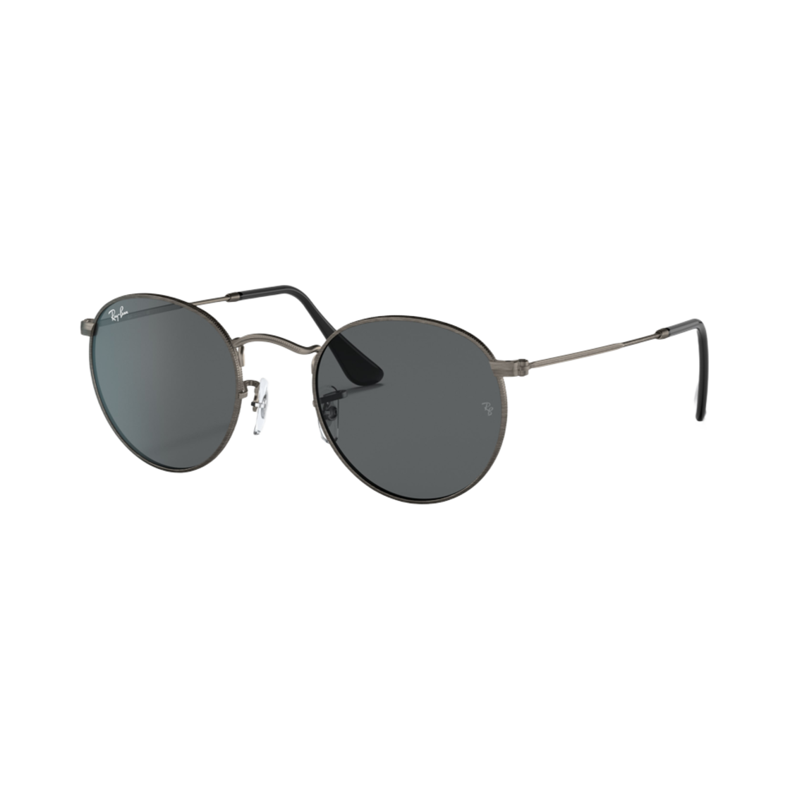 레이밴 앤티크 라운드 매트 건메탈 프레임 블루 클래식 렌즈(Ray-Ban Antiqued Round Metal Matte Gunmetal Frame Blue Classic Lenses) - 1