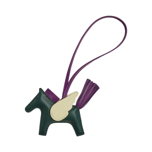 Hermes Rodeo Pegase PM Charm Milo Swift & Vert Cypres Violet Jaune Milton