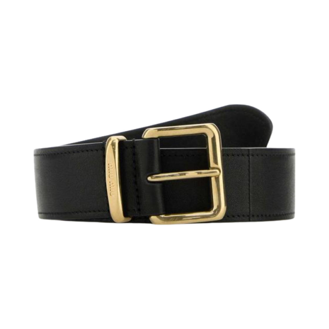 5CC536-EFX-F0002 (W) Miu Miu Leather Belt Black