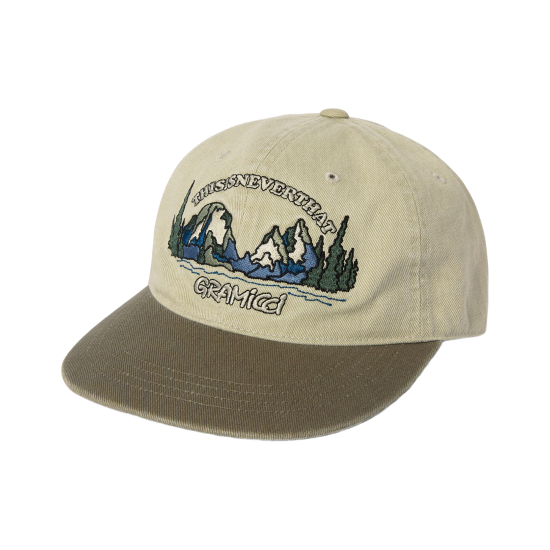 GM243WHWBC01KHA Thisisneverthat x Gramicci Mountain Cap Khaki