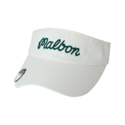 (W) Malbon Golf Visor & Ball Marker Set Ivory