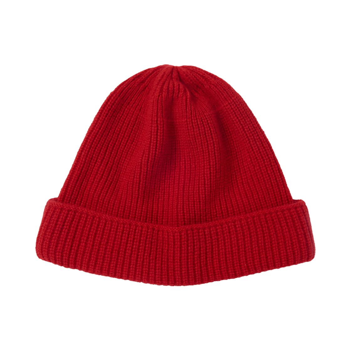 RML24FWDCRD DGRE X RAMOLIN Merino Wool Double Cuff Beanie Red