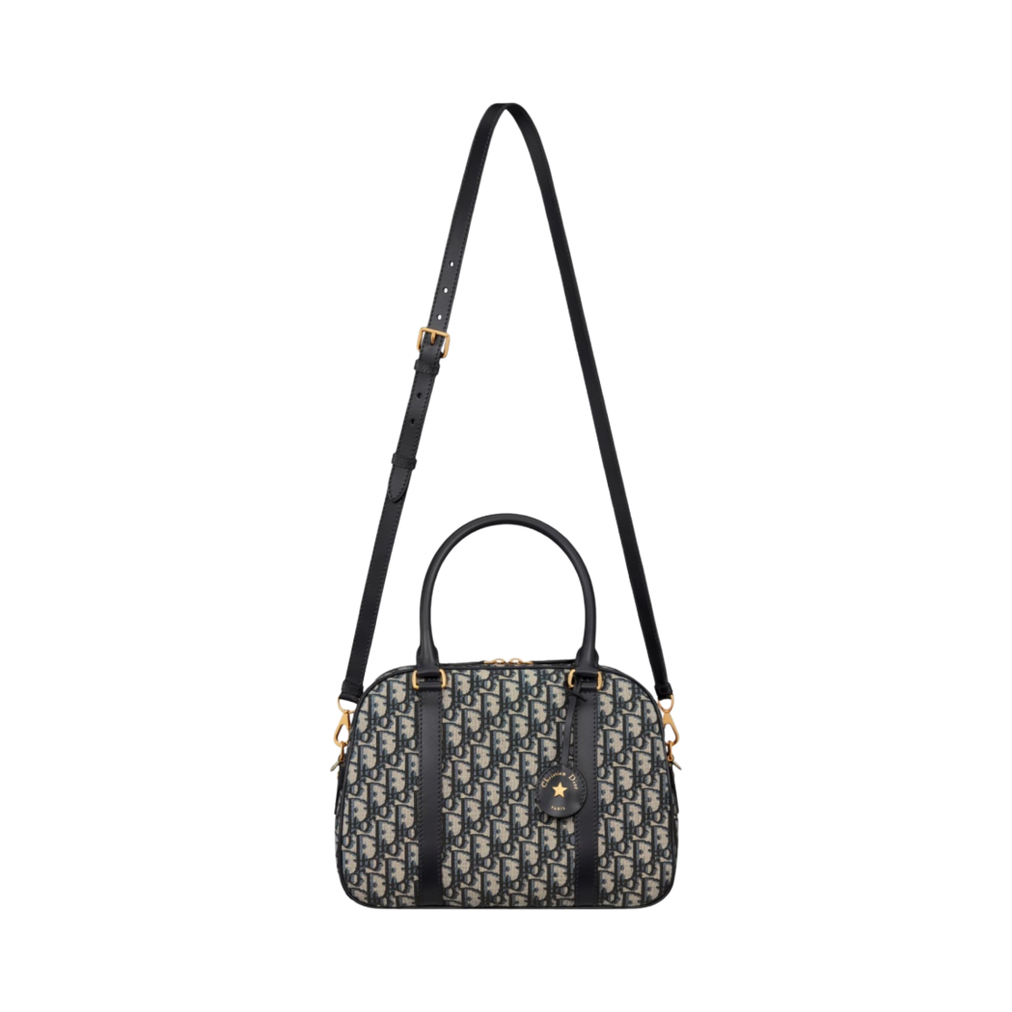 디올 라지 디바이브 볼링 백 오블리크 자카드 블루(Dior Large D-Vibe Bowling Bag Oblique Jacquard Blue) - 4