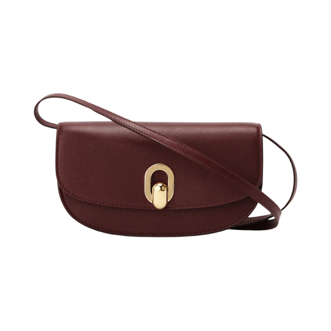 사베트 톤도 크레센트 카프스킨 레더 와인(Savette Tondo Crescent in Calfskin Leather Wine) - 1