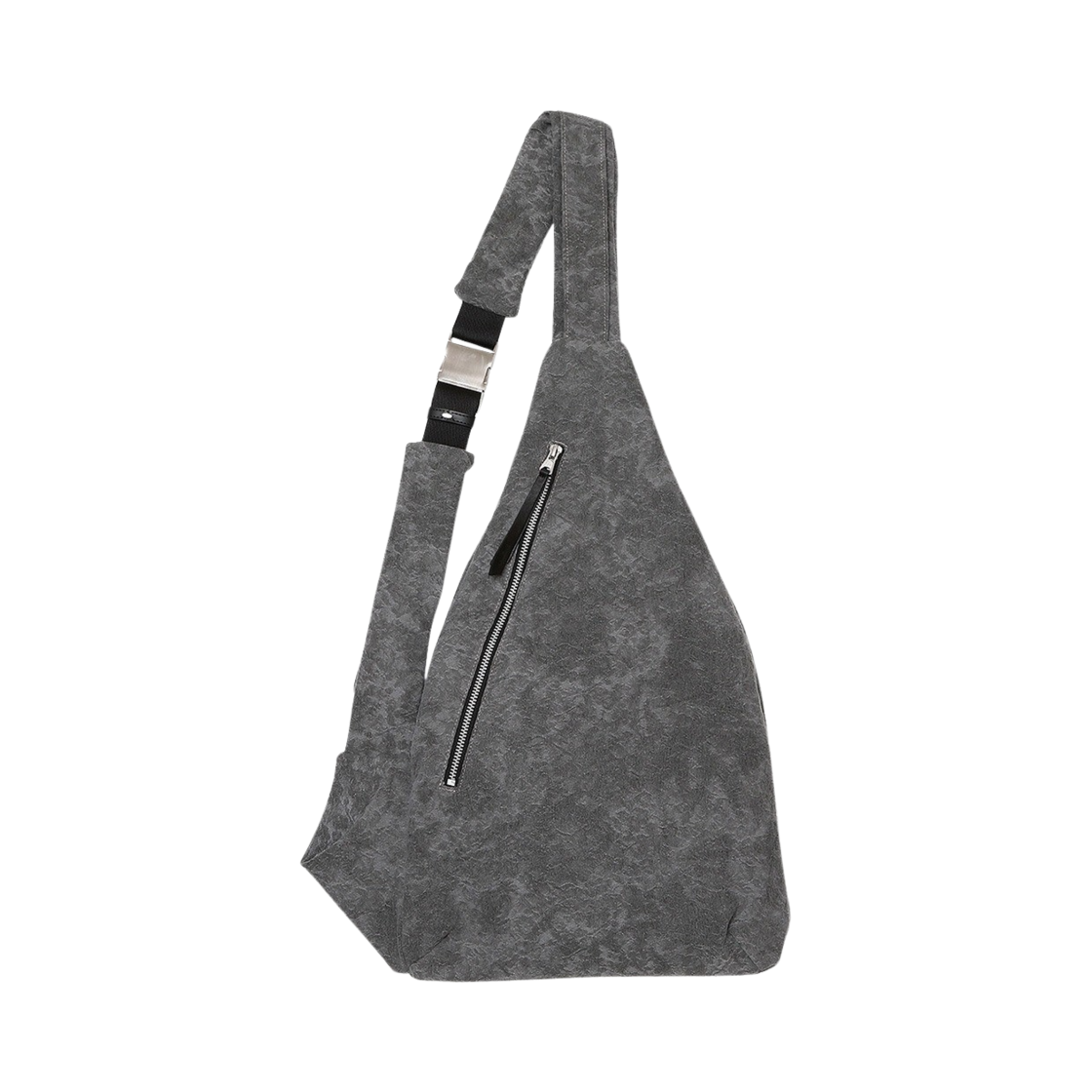 SA208 Haleine Jacquard Metal Buckle Layerd Strap Sling Bag Grey