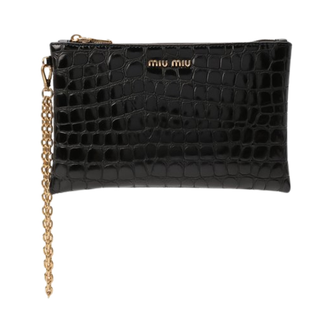 미우 미우 크로커다일 미니 클러치 블랙(Miu Miu Crocodile Mini Clutch Black)