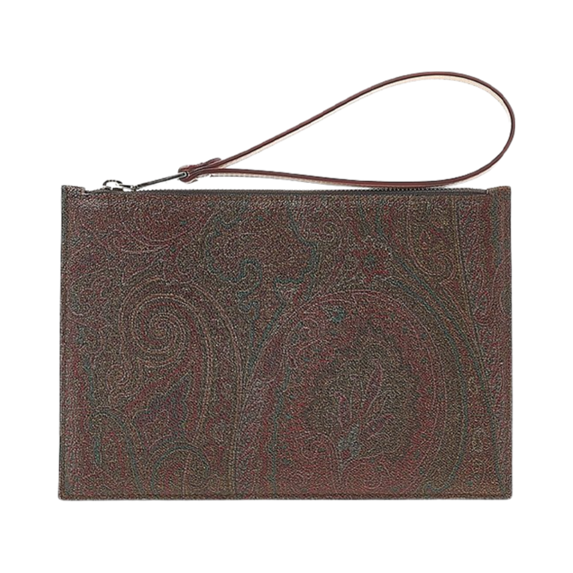 0N9128207600 Etro Paisley Clutch Brown Multicolour