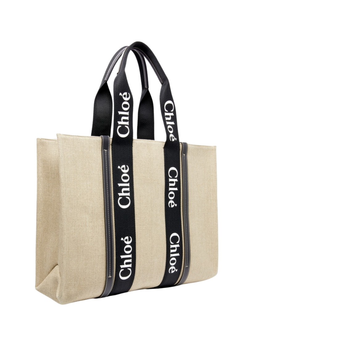 끌로에 라지 우디 토트백 블랙 블루(Chloe Large Woody Tote Bag Black Blue) - 2