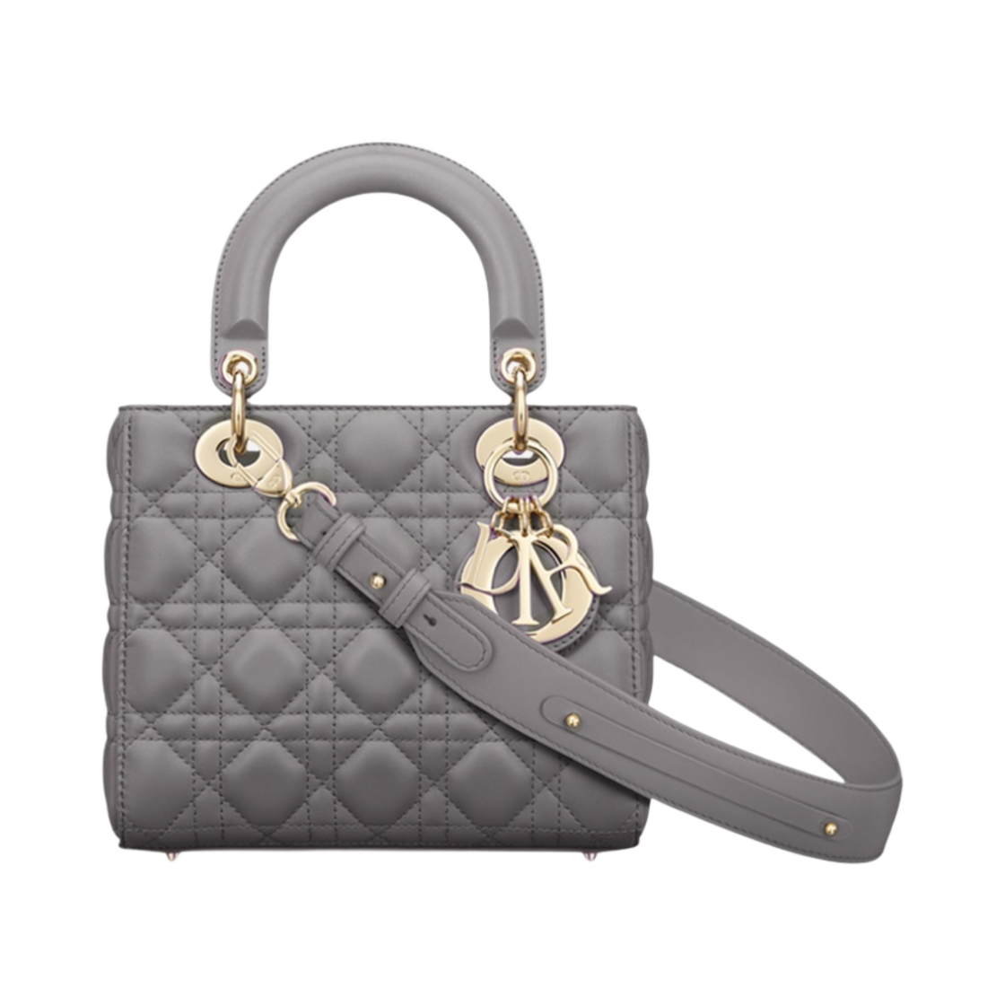 디올 스몰 레이디 백 마이 ABC디올 까나쥬 램스킨 스틸 그레이(Dior Small Lady Bag My ABCDior Cannage Lambskin Steel Gray) - 1