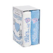 Bloomingtale Lucky Blue & White Towel Book Set 2ea