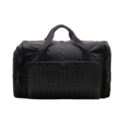 Bottega Veneta Intrecciato Detail Duffle Bag Black