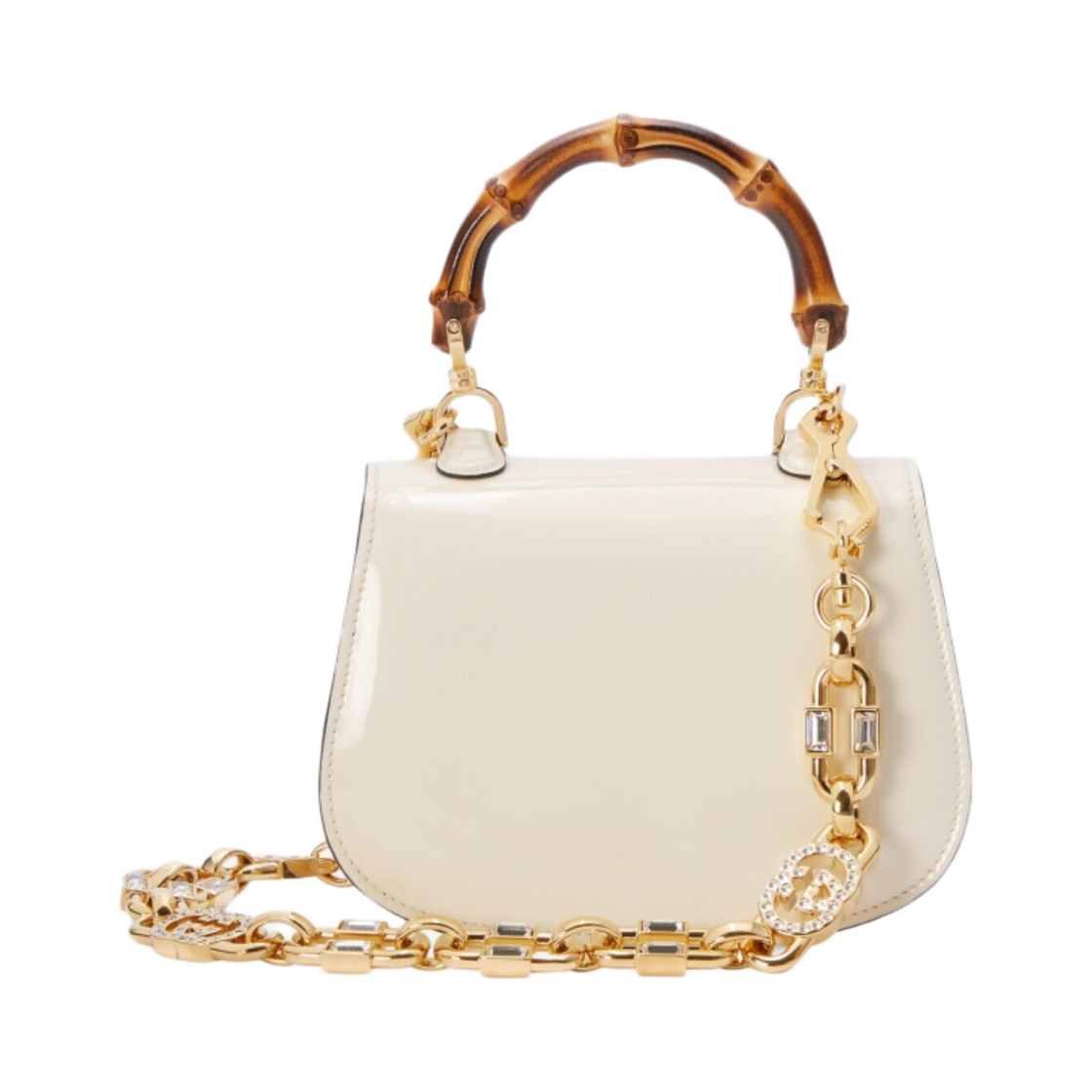 구찌 뱀부 1947 미니 탑 핸들백 화이트(Gucci Bamboo 1947 Mini Top Handle Bag White) - 2
