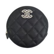 Chanel Clutch with Chain Grained Shiny Calfskin & Gold Black