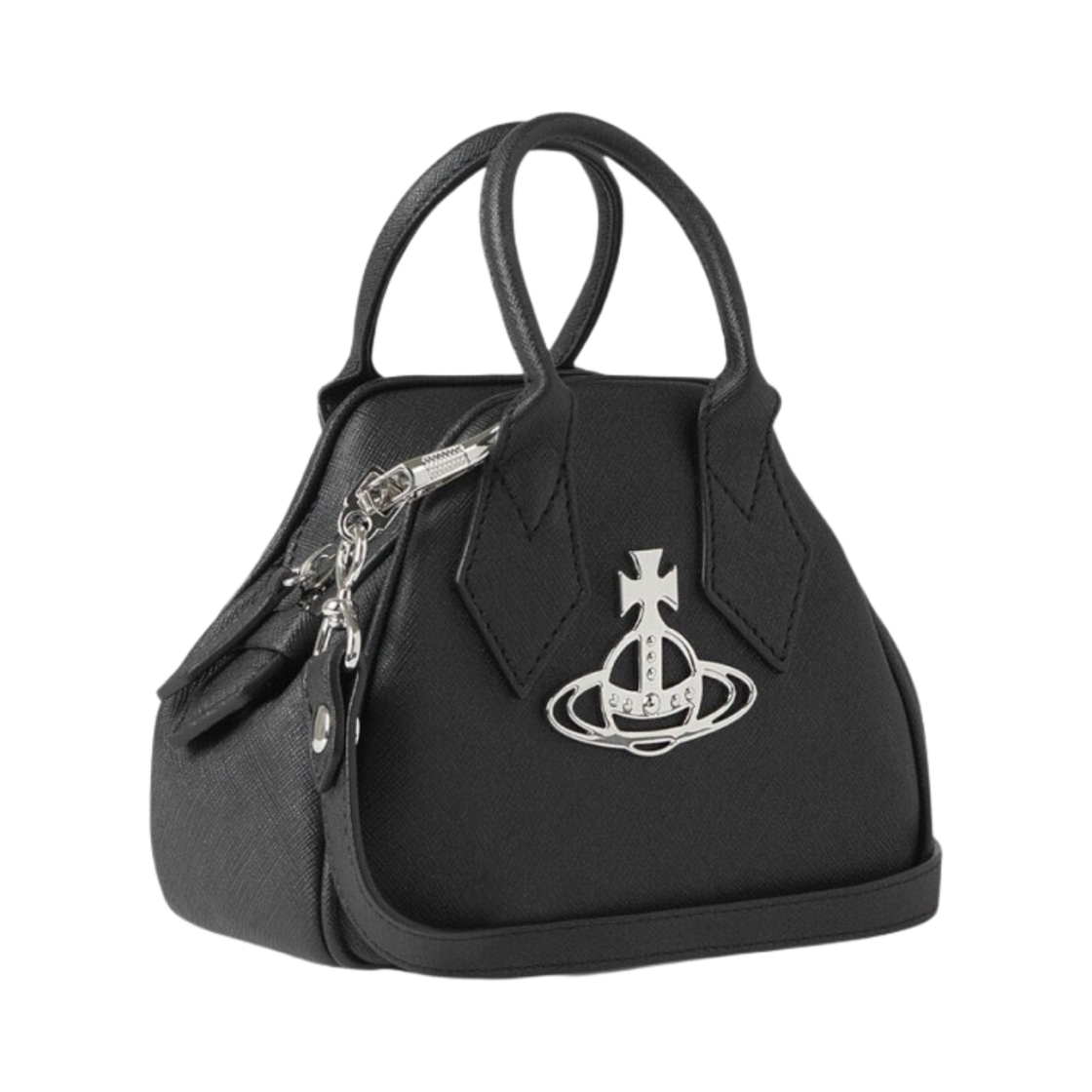 비비안 웨스트우드 사피아노 바이오그린 미니 야스민백 블랙(Vivienne Westwood Saffiano Biogreen Mini Yasmine Bag Black) - 2