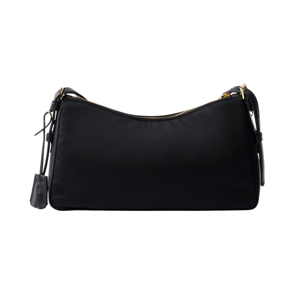 프라다 에이미 라지 리나일론 앤 레더 숄더백 패드락 블랙(Prada Aimee Large Re-Nylon and Leather Shoulder Bag with Padlock Black) - 2