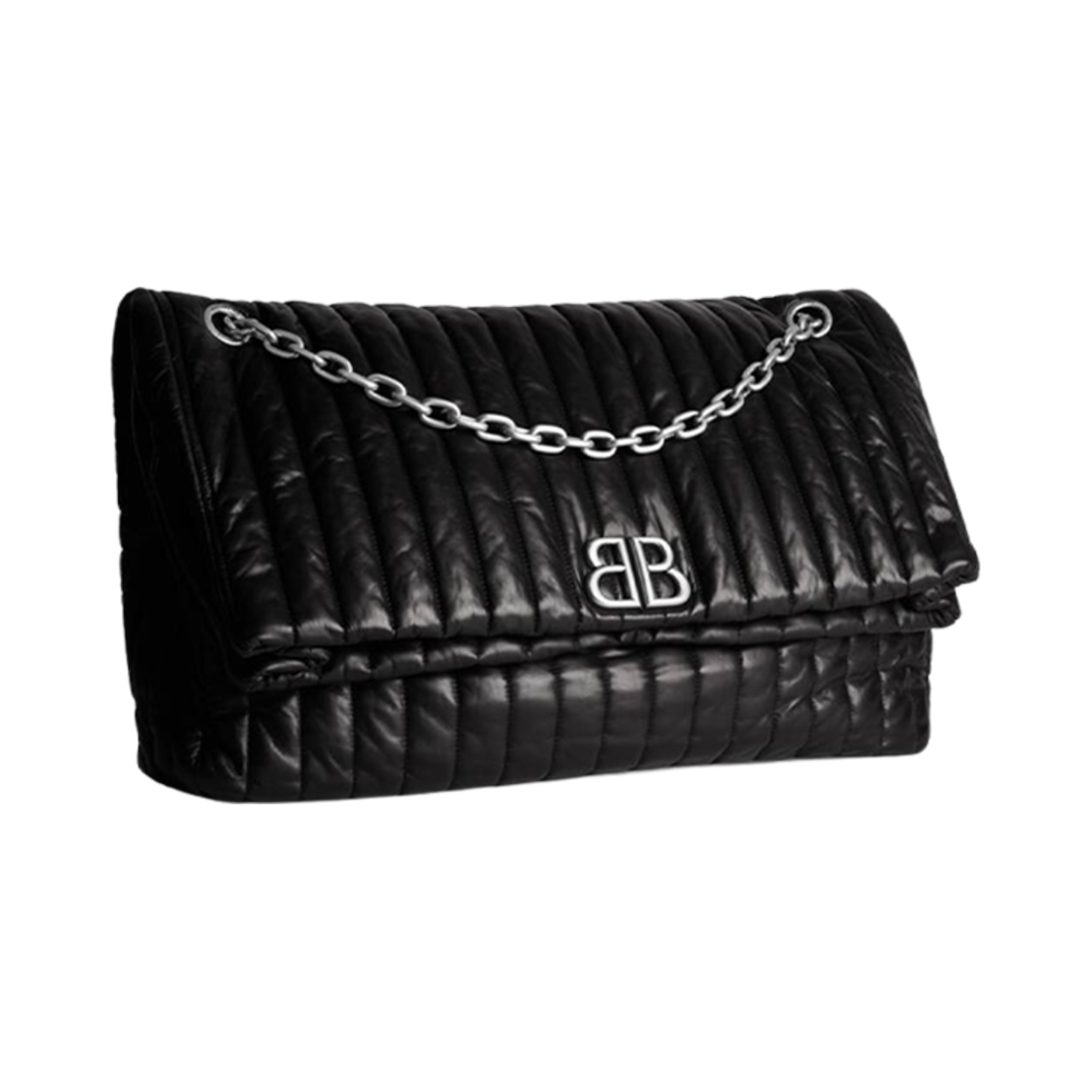 발렌시아가 모나코 라지 체인 백 퀼티드 블랙(Balenciaga Monaco Large Chain Bag Quilted Black) - 2