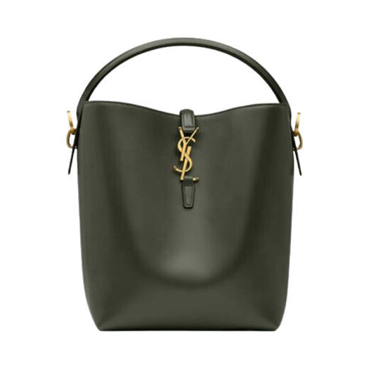 Saint Laurent Le 37 In Shiny Leather Vert Fonce