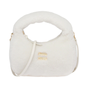 Miu Miu Wander Sheepskin Hobo Bag White
