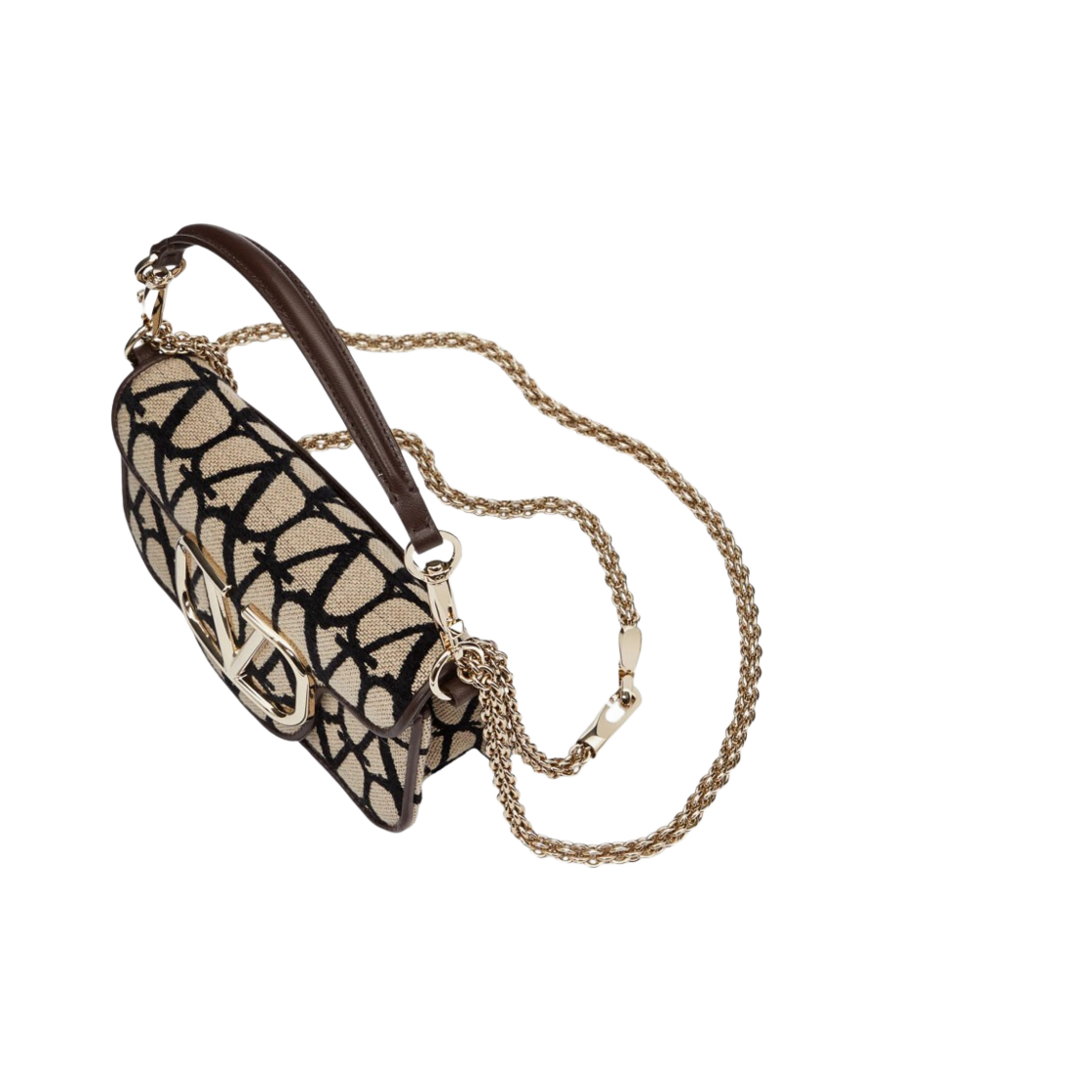 발렌티노 트왈 아이코노그래피 스몰 로코 숄더백 베이지 블랙(Valentino Small Loco Toile Iconographe Shoulder Bag Beige-Black) - 5
