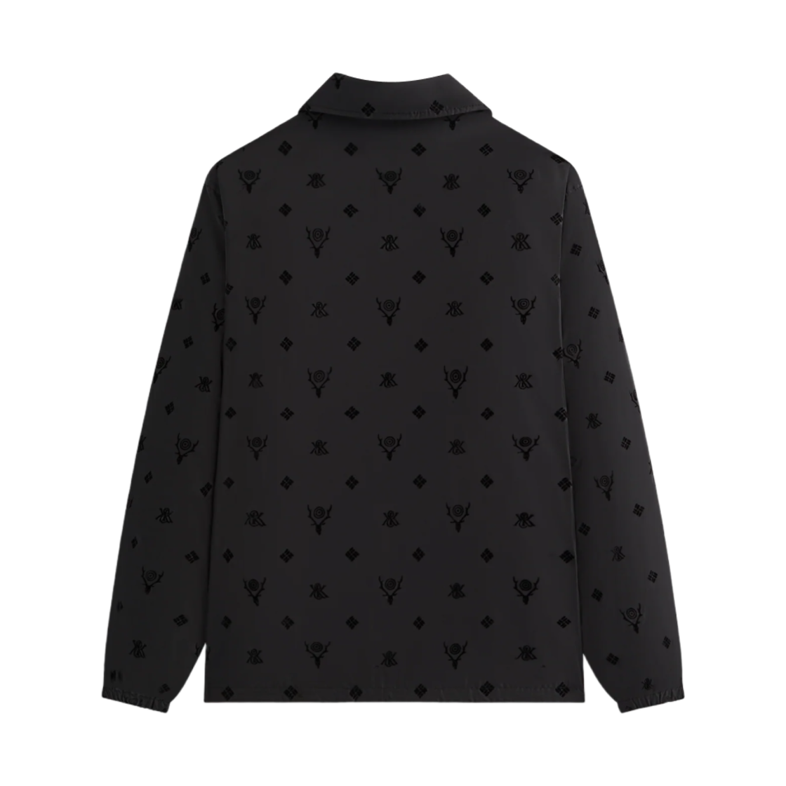 키스 x 사우스2 웨스트8 x 컬럼비아 플록 모노그램 코치 자켓 블랙(Kith x South2 West8 x Columbia Flocked Monogram Coaches Jacket Black) - 2