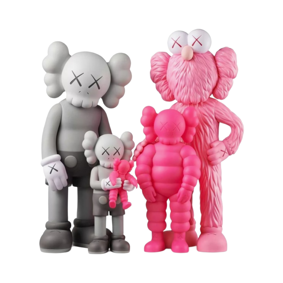 - Kaws Family Vinyl Figure Grey Pink