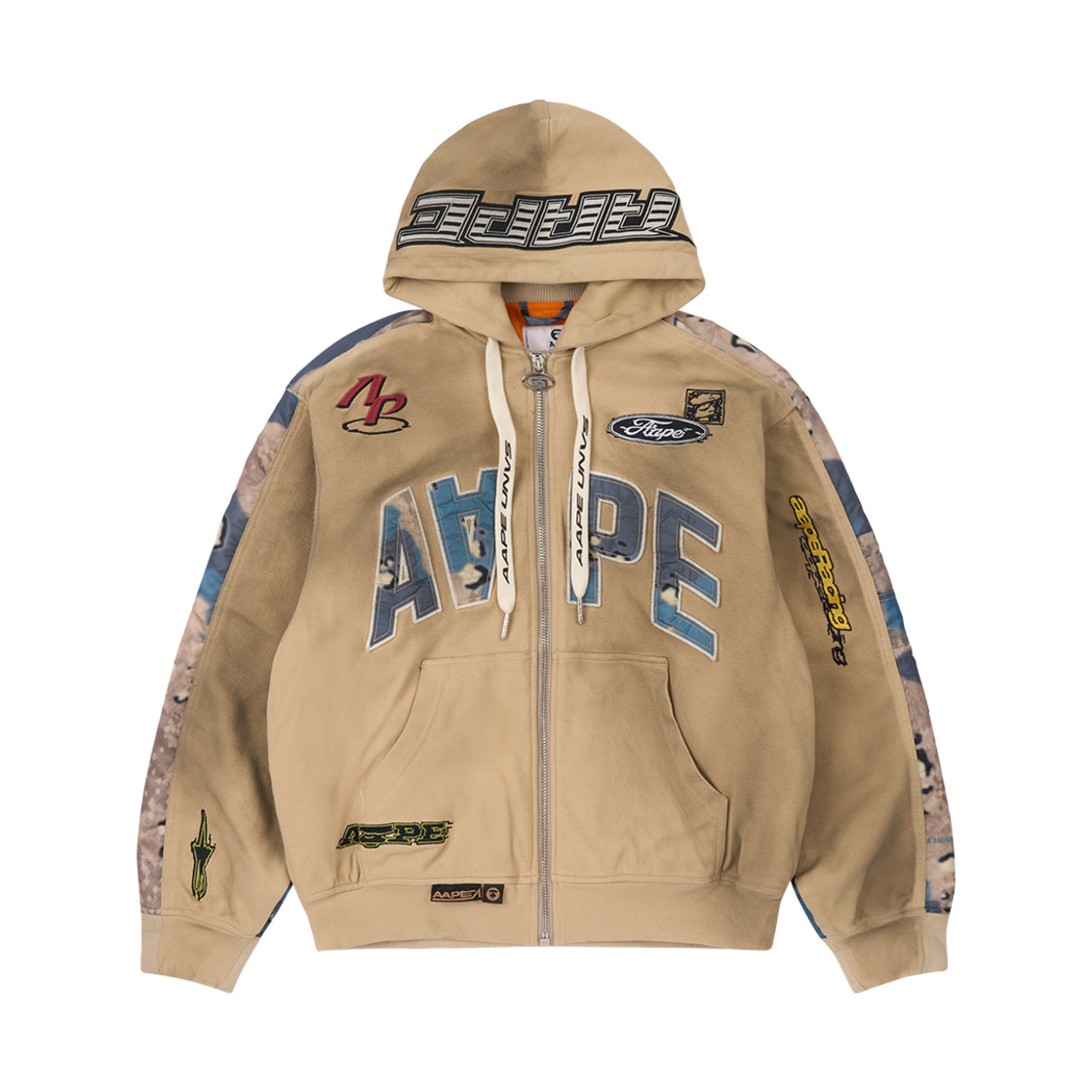 에이프 메인 자켓 브라운 라이트 베이지- 24FW(AAPE Main Jacket Light Beige - 24FW)