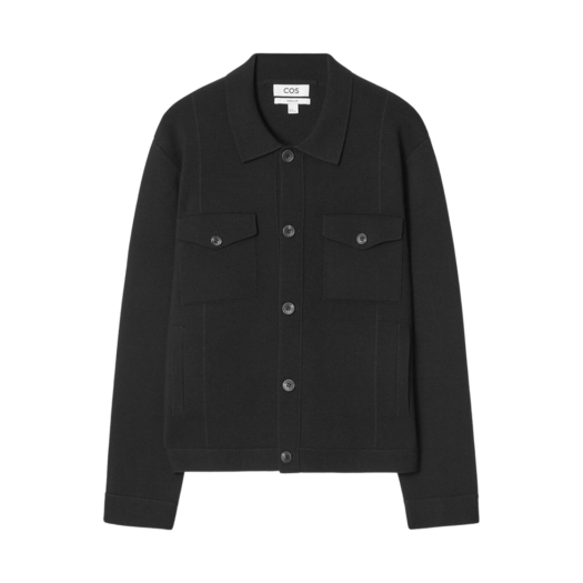 1242781001 COS Milano-Knit Trucker Jacket Black