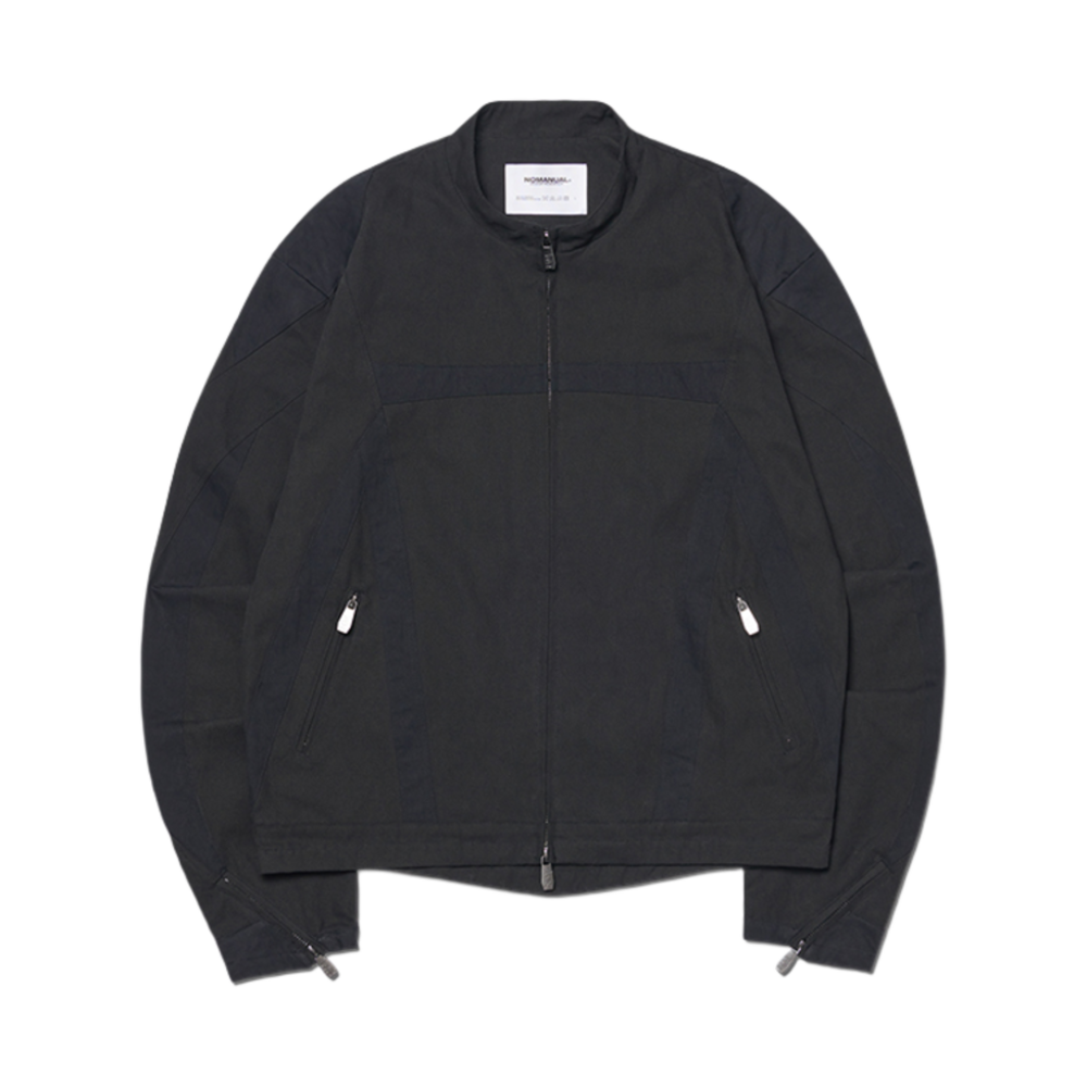 NMSS52JK02BLK NOMANUAL Multi Line Moto Jacket Black - 대표 이미지 #1