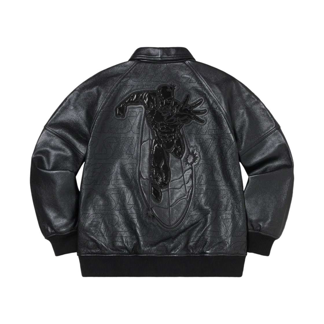 슈프림 실버 서퍼 레더 바시티 자켓 블랙 - 22SS(Supreme Silver Surfer Leather Varsity Jacket Black - 22SS) - 2