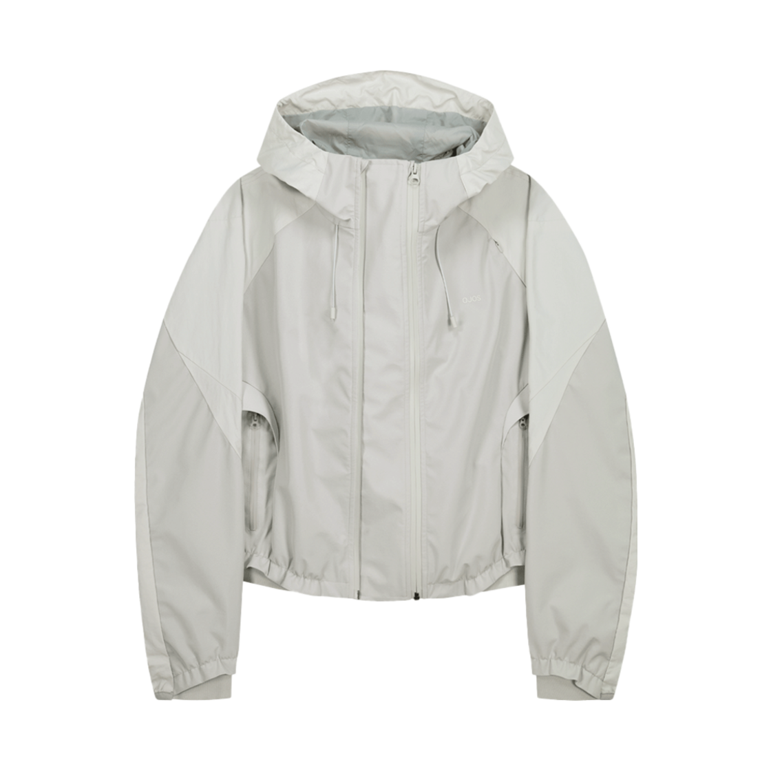 오호스 패널드 크롭 쉘 자켓 웜 그레이(OJOS Paneled Crop Shell Jacket Warm Grey)