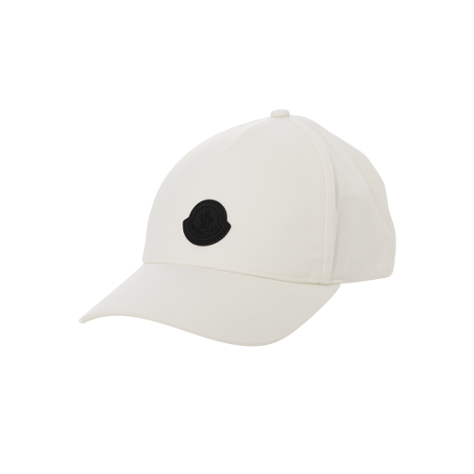 K1-091-3B00023-0U082-034 Moncler Cotton Gabardine Baseball Cap White - 25SS