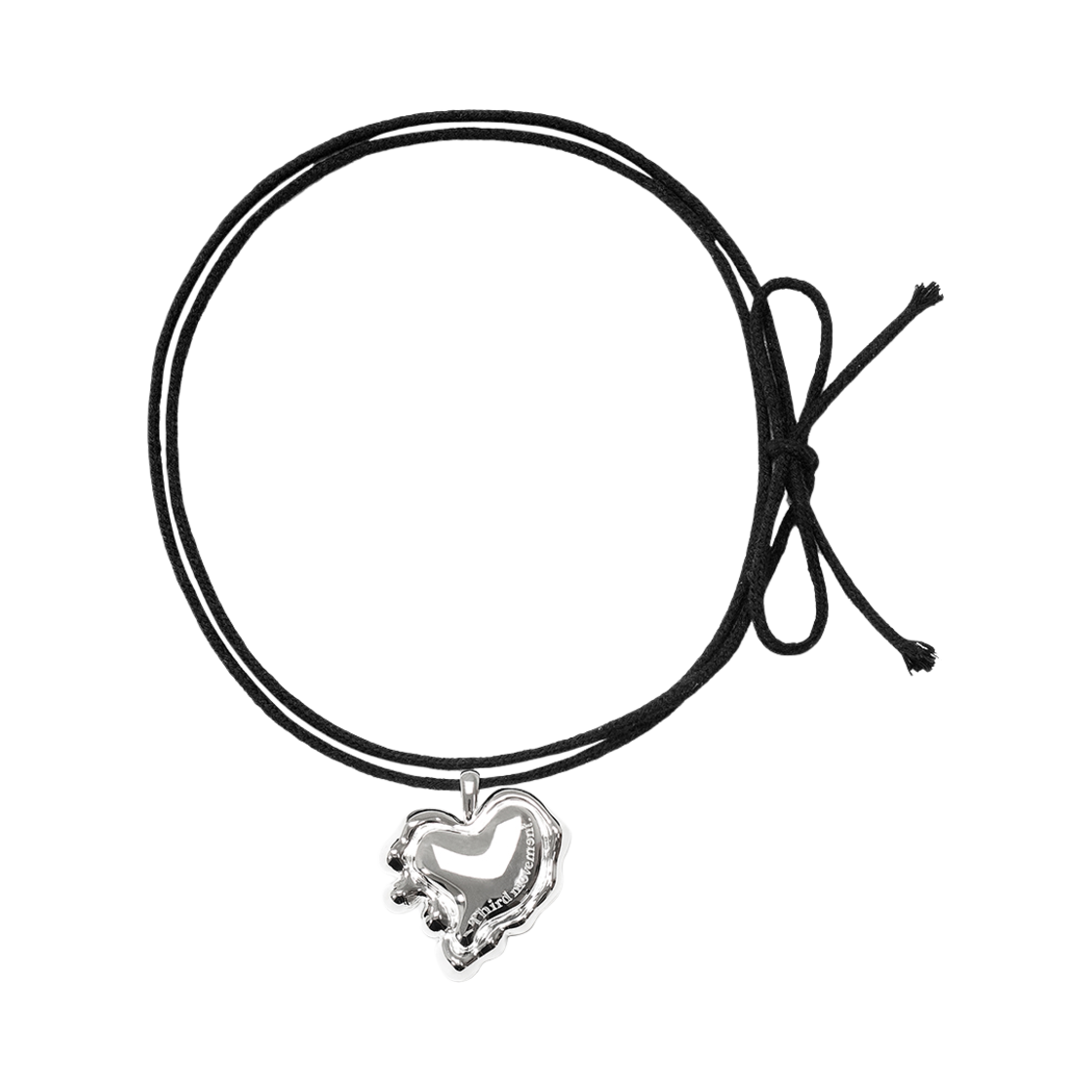 써드무브먼트 빅 멜팅 하트 스트링 네크리스(Third movement Big Melting Heart String Necklace) - 1