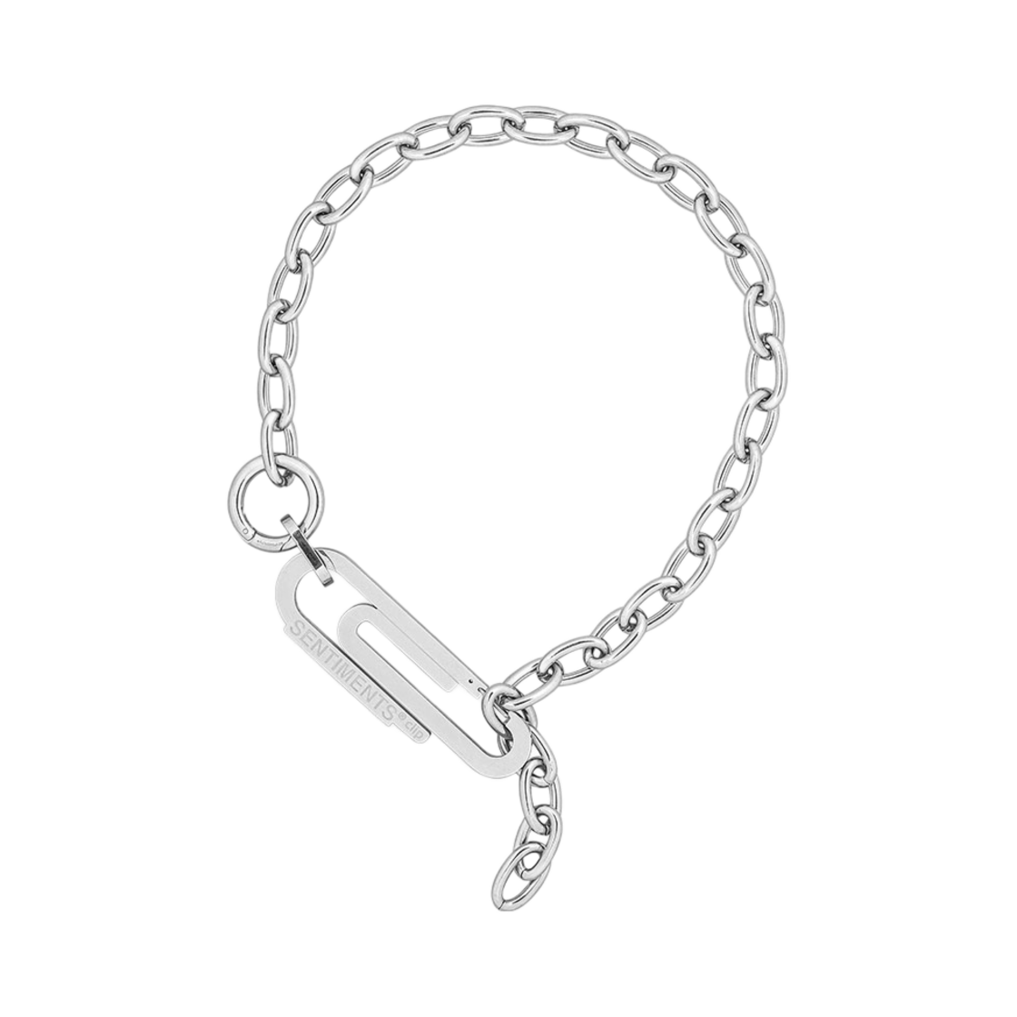 NO583S Sentiments No.583 Clip Ring Necklace Silver